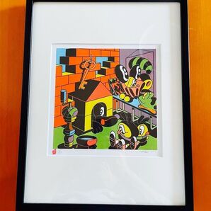 新品★ アーティストTRAMPOLINE トランポリン Friendly dog リソグラフ エディション10