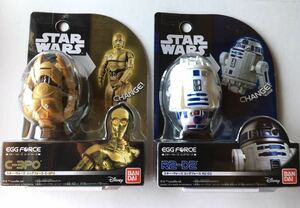 【BANDAI/バンダイ】『 STAR WARS EGG FORCE ■スターウォーズ エッグフォース■ C-3PO & R2-D2 （新品・未開封品 2個セット E）』