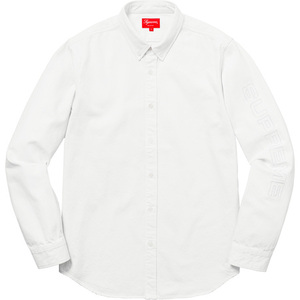 即決 supreme denim shirt white M