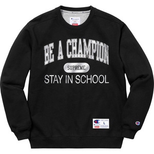 即決 supreme champion Stay In School Crewneck black M