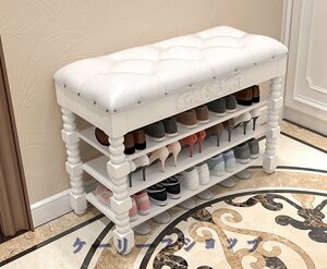 【ケーリーフショップ】高品質の靴棚 贅沢な 実木 収納箱 入り口 多層 スペース下駄箱