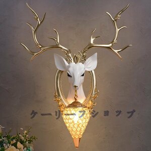 【ケーリーフショップ】北欧風ウォールライト鹿首 照明 ベッドサイドライト 雰囲気 壁掛け照明 室内装飾 リビング 壁掛けモダンライト