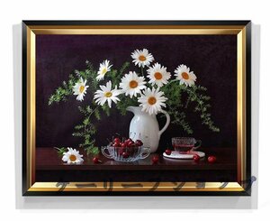 Art hand Auction 【ケーリーフショップ】『花』 油彩 油絵 絵画60*40cm, 絵画, 油彩, 静物画