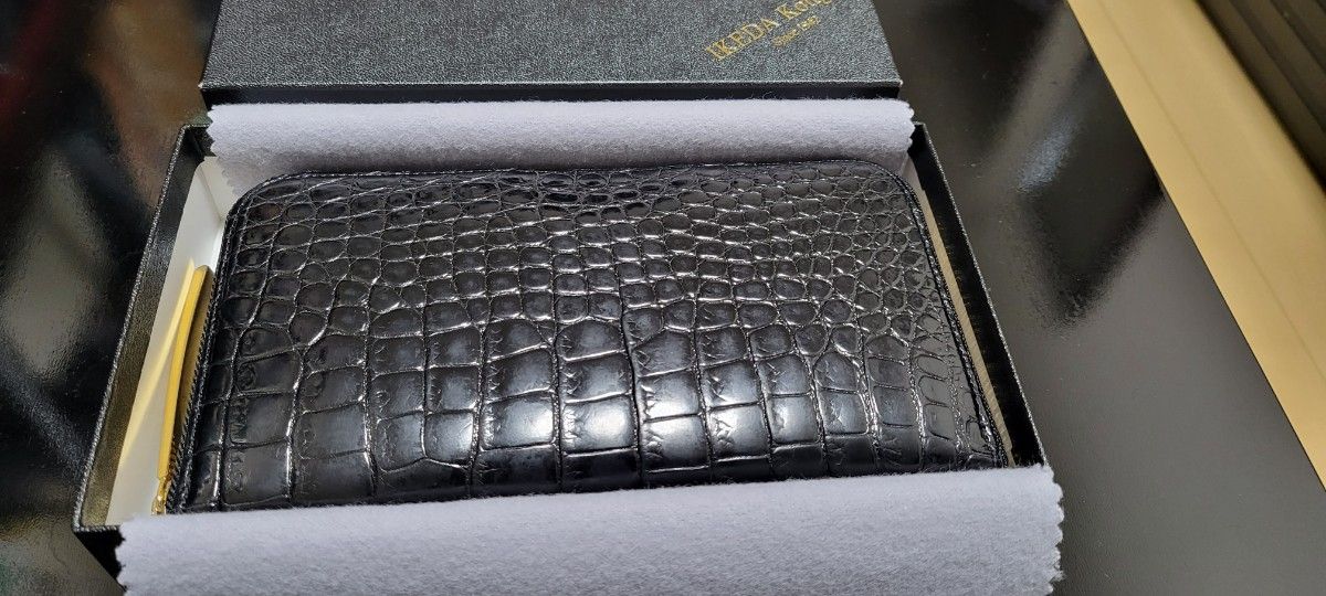 クロコダイル長財布/内装蛇革/金運/開運/シャム鰐/レア メンズ
