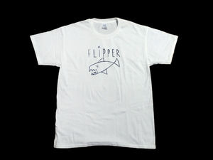 送込　FLIPPER　カートコバーン着用　フリッパー 半袖Tシャツ　白　Lサイズ 