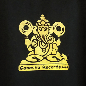 送込 Ganesha Records ガネーシャレコード 半袖Tシャツ 黒 Lサイズ