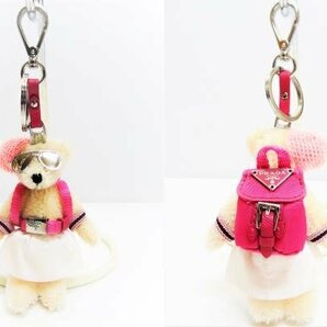 PRADA プラダ トリックオルセット テディベア キーホルダー 1TO024 チャーム TRICK ORSETTO TEDDY ☆Pの画像2