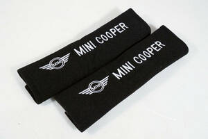 MINI COOPER seat belt shoulder pad black 2 piece set [VK302]