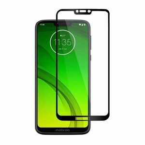 モトローラ Motorola Moto G7 Power 9H 0.26mm 枠黒色 強化ガラス 液晶保護フィルム 2.5D L077