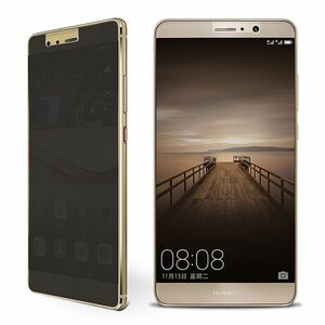 HUAWEI P9 5.2インチ 強化ガラス 液晶保護フィルム 覗き防止 のぞき防止 プライバシー保護 2.5D K474