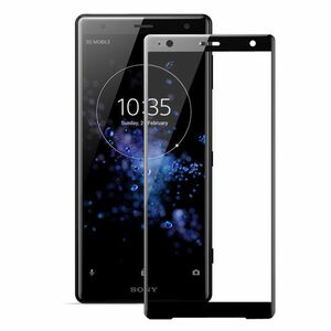 Xperia XZ2 SO-03K SOV37 702SO 枠黒色 全面保護 3D曲面カバー 強化ガラス 液晶保護フィルム 2.5D K465