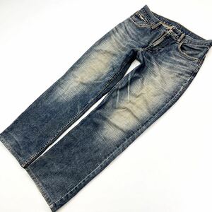 リーバイス ★ LEVIS UL533-02 533 渋めの風合い◎ デニムパンツ ブルー ジーンズ W32 定番 無骨 アメカジ ストリート 古着MIX■Ja5799