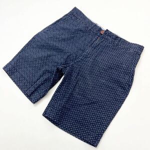 TOMMY HILFIGER ☆ デザインドット◎ ハーフパンツ ショートパンツ ネイビー W29 アメカジ ストリート 海 川 トミーヒルフィガー■Ja5806