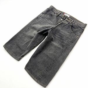 LEVIS ☆ ENGINEERED JEANS ☆ 日本製 デニム ハーフパンツ ショートパンツ ブラック 33 アメカジ ストリート リーバイス 00001-07■Ja5805