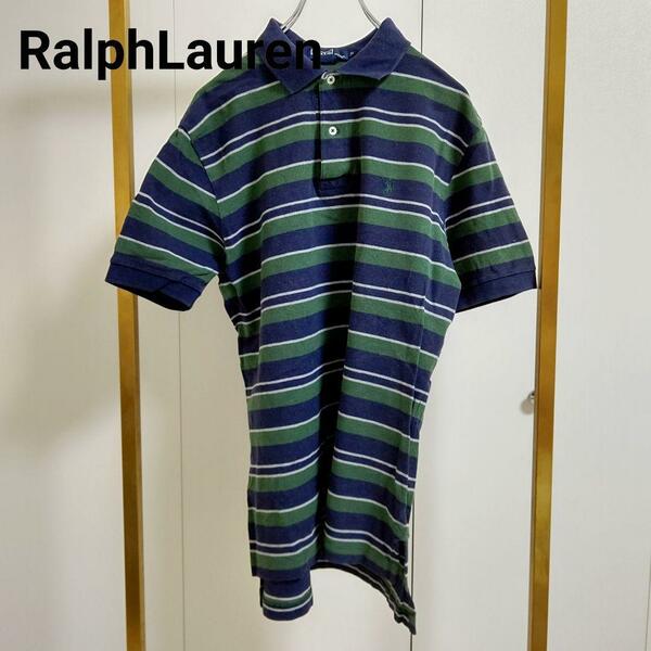 RalphLauren(ラルフローレン)ネイビー×グリーンポロシャツ