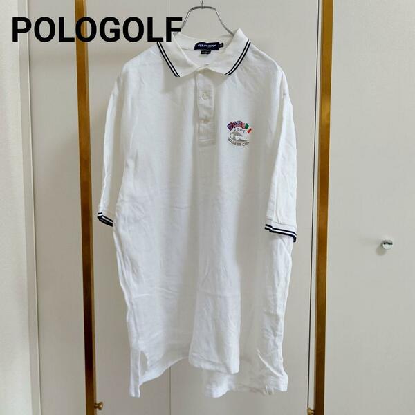POLOGOLF/ポロゴルフ/ホワイトXLポロシャツ