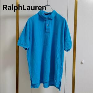 RalphLauren/ラルフローレン/L/ターコイズブルー/ポロシャツ