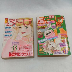 中古 月刊 ぶ～け 「1979年3月号」「1980年11月号」 2冊セット 長期保管品 ジャンク 昭和レトロ 少女マンガ 集英社 槇村さとる 水樹和佳 