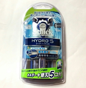 送料無料★シック ハイドロ5 ホルダー 替刃5コ付 5枚刃 Schick HYDRO5 ひげ剃り ヒゲソリ スキンガード モイスチャーソリッド カミソリ