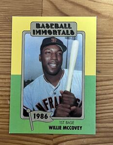 1986 Sports Stars Publishing Co. (SSPC) Baseball Immortals ウィリー・マッコビー Willie McCovey #190