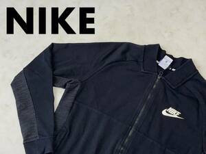 ☆送料無料☆ NIKE ナイキ USA直輸入 古着 ジップアップ ロゴ トラック ジャケット メンズ M ブラック トップス 中古 即決