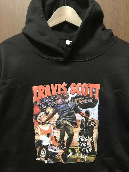 travis scott ラップ パーカー スウェット トラヴィススコット XL 長袖 hiphop rap ヒップホップ black ブラック ビッグサイズ 新品未使用