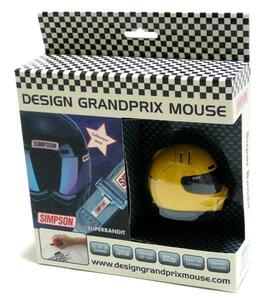 ヘルメット型マウス　デザイングランプリ　シンプソン　イエロー
