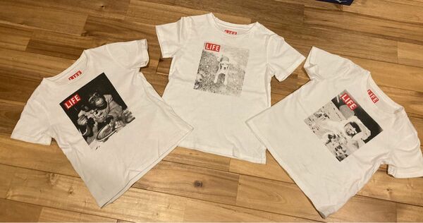 LIFE ３枚セット　used 半袖Tシャツ　 T-SHIRT Tシャツ　130.130.140cm