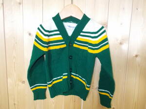 E454 ◆ Universal Knit Cardigan ◆ Размер 2T Baby Baby Kids Us Old Green Park Green Импортированный акриловый Seater Yu Packet 5c