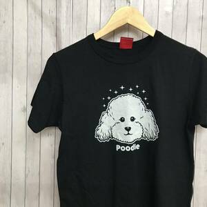 美品 OJICO オジコ 半袖 プリント Tシャツ プードル 犬 Mサイズ ブラック系 トップス D75