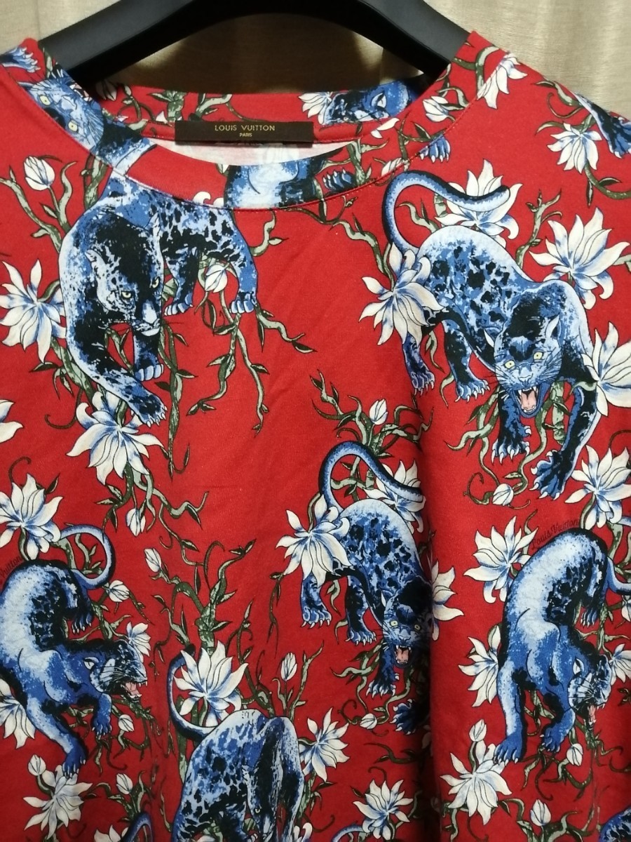 海外販売× 16ss LOUIS VUITTON パンサー tee tシャツ XL 赤