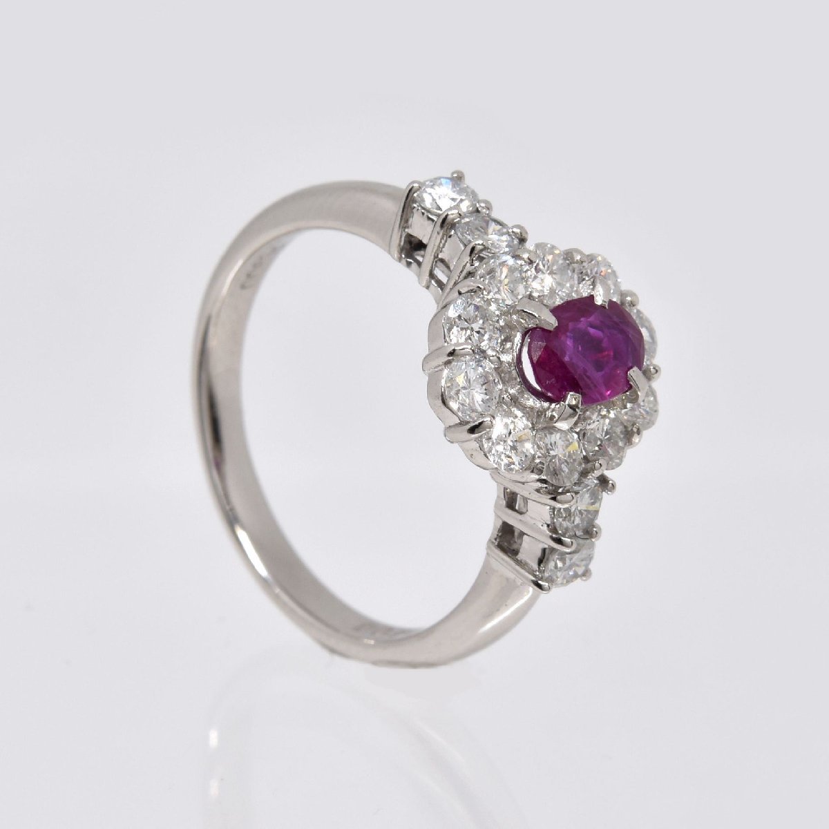 仙台☆質☆Pt パールリング 9.5ミリUP珠 D0.10ct 5.4g ☆ #11 ダイヤ ...