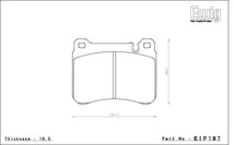 エンドレス ブレーキパッド Ewig CC43(N35S) フロント メルセデスベンツ W203 C200コンプレッサースポーツパッケージ 203042 02/9～07/6_画像2