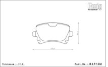 エンドレス ブレーキパッド Ewig CC35 type-E(N84M) 前後セット フォルクスワーゲン ゴルフ5 ＧＴＩ/ＧＴX 1KAXX 05～_画像3