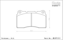 エンドレス ブレーキパッド Ewig CC40(ME20) 前後セット アルファロメオ ブレラ 3.2 JTS Q4 93932S 06/4～ brembo_画像2