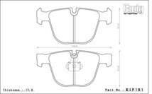 エンドレス ブレーキパッド Ewig CC43(N35S) リア BMW M3 E92 4.0 クーペ WD40 07/9～_画像2