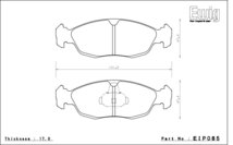 エンドレス ブレーキパッド Ewig MX72 フロント プジョー 106 S16 S2S S2NFX 95～_画像2