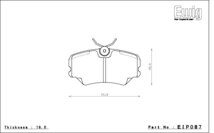 エンドレス ブレーキパッド Ewig CC40(ME20) フロント プジョー 306 1.8 (N3) N3 93～97 BOSCH_画像2