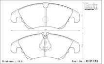 エンドレス ブレーキパッド Ewig CC33(S55G) フロント アウディ S5 4.2 FSIクワトロ 8TCAUF 08/2～11/12_画像2