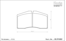 エンドレス ブレーキパッド Ewig W-003 フロント ポルシェ 911 (964) 3.6 ターボ 91/7～95_画像2