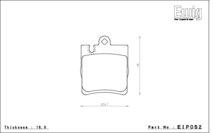 エンドレス ブレーキパッド Ewig CC43(N35S) リア メルセデスベンツ W203 C320スポーツパッケージ 203064 01/7～04/5_画像2