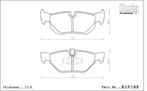 エンドレス ブレーキパッド Ewig CC43(N35S) リア BMW E91 325i ツーリング VS25 07/3～10/5_画像2