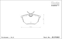 エンドレス ブレーキパッド Ewig MX72 前後セット アルファロメオ スパイダー 3.0/3.2 V6 24V 916S1B 916SXB 01/9～06/9 brembo_画像3