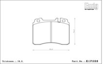 エンドレス ブレーキパッド Ewig CC40(ME20) 前後セット メルセデスベンツ W124 E500 124036 93/6～95/9_画像2