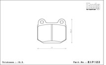 エンドレス ブレーキパッド Ewig MX72 前後セット ロータス エリーゼ Mk.1 96/1～ ※初期モデルのアルミローター装着車は適合しません。_画像2