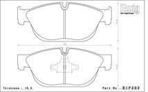 エンドレス ブレーキパッド Ewig CC35 type-E(N84M) フロント プジョー RCZ 1.6 T7R5F03 10/7～ MT 200PS_画像2