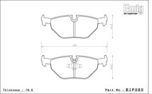 エンドレス ブレーキパッド Ewig MX72 PLUS リア BMW M3 E30 2.3 M3 86～92/8_画像2