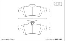 エンドレス ブレーキパッド Ewig CC43(N35S) リア ボルボ S40 2.0eパワーシフト/2.0eアクティブ/2.4i SE/2.5 T-5 SE AWD 09/3～_画像2