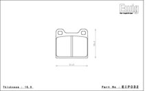 エンドレス ブレーキパッド Ewig CC40(ME20) リア メルセデスベンツ W126 560SEC/560SEL 126039 126045 85/9～91/9_画像2