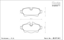 エンドレス ブレーキパッド Ewig SSM PLUS リア BMW ミニ R59 クーパーS ロードスター SY16S 12/1～_画像2